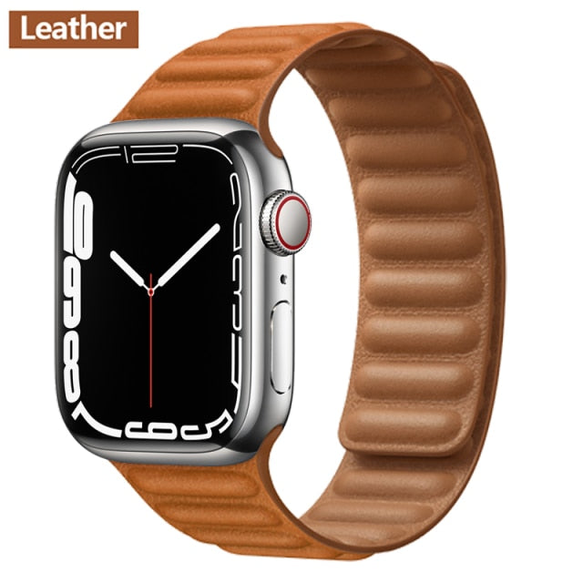 Leather Link For Apple Watch Band