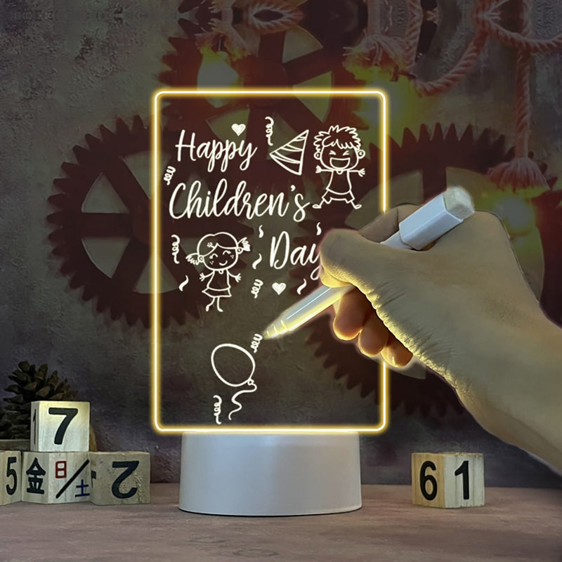 Note Board Led Night Light Acrylic Creative Message Board