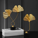 Golden Ginkgo Leaves Miniature Figurine