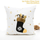 FENGRISE 45x45cm Cotton Linen Merry Christmas Cover Cushion