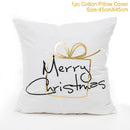 FENGRISE 45x45cm Cotton Linen Merry Christmas Cover Cushion