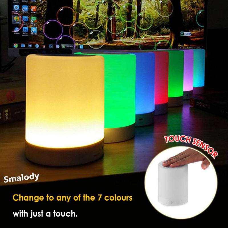 Portable Wireless Bluetooth Speaker with Touch Pat Light