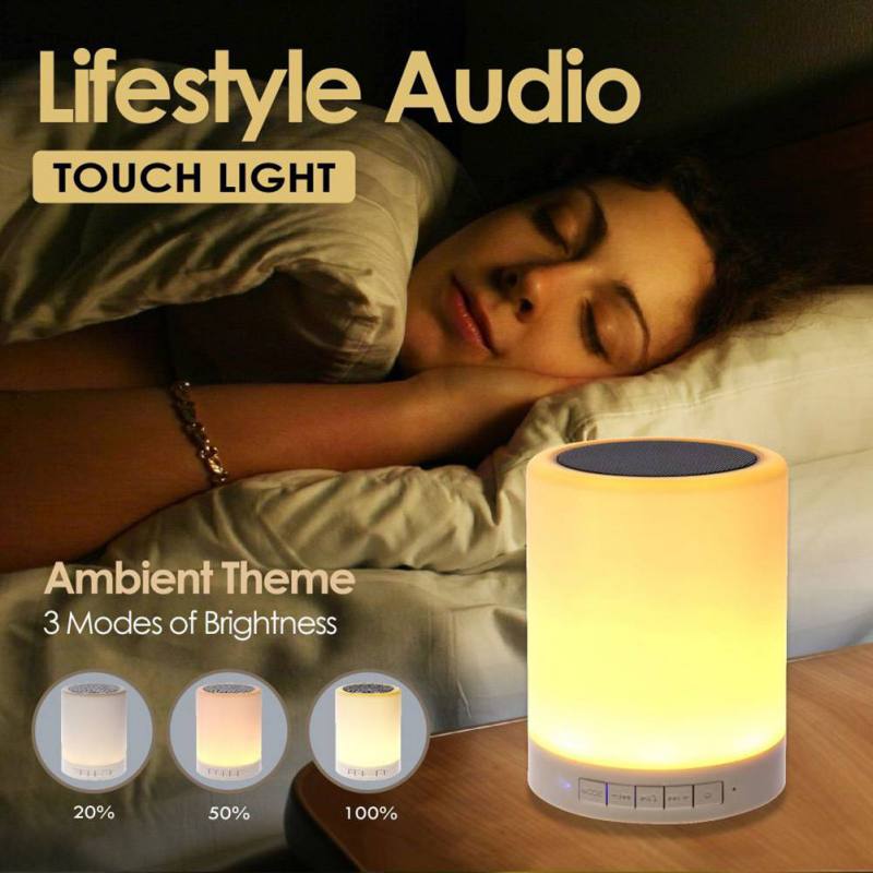 Portable Wireless Bluetooth Speaker with Touch Pat Light