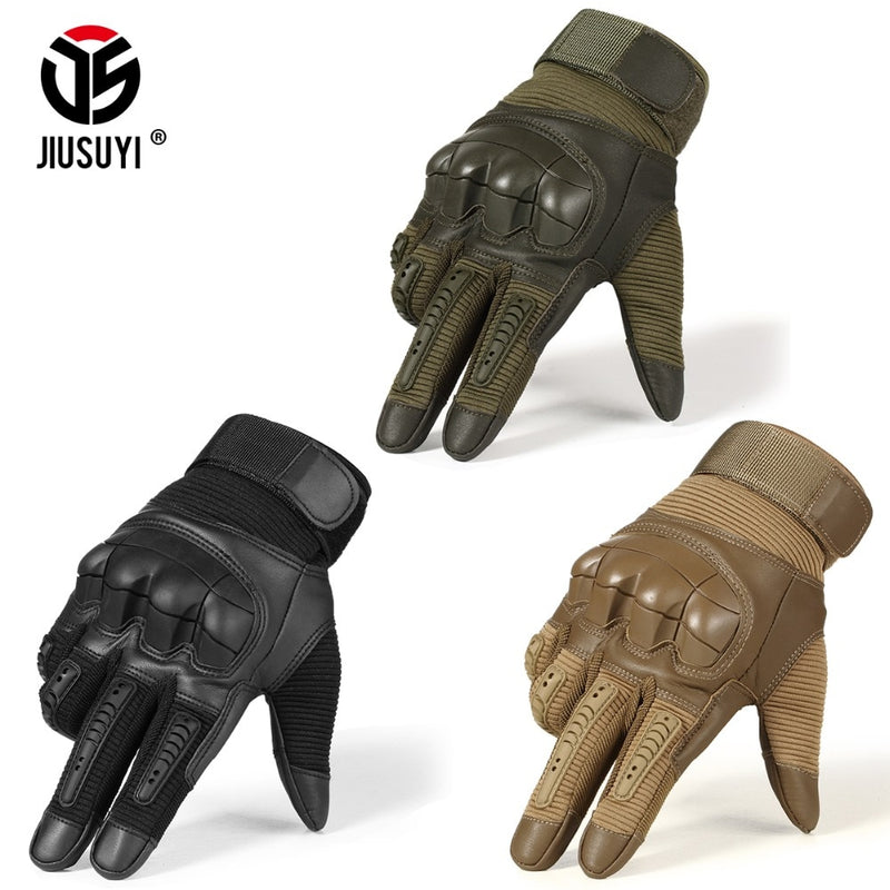 Touch Screen Tactical Rubber Knuckle Gloves