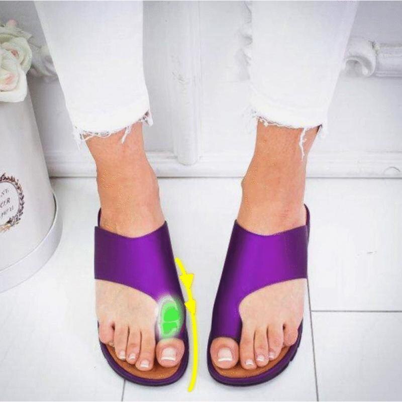 Women Flat Sole Toe Bone Corrector Sandals