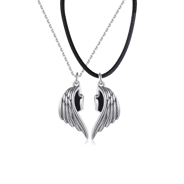 Angel Devil Wings Pair Lovers Necklace