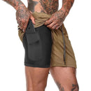 2-in-1 Gym Fitness Quick-drying Running Shorts