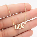Women Personalized Necklace Special Date Year Number