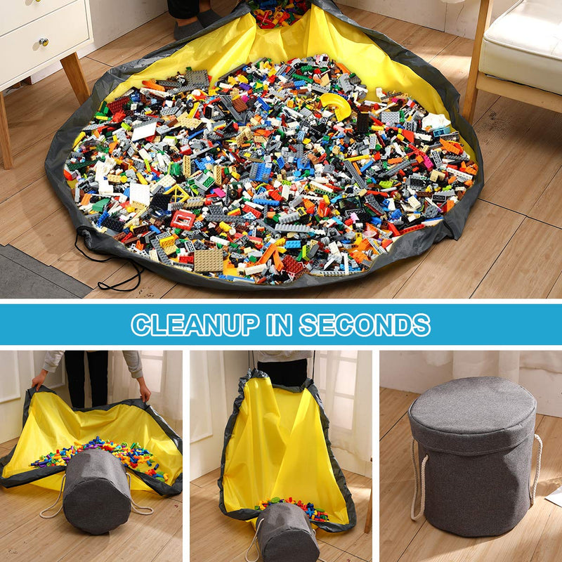 Convenient Toy Storage Bag Basket / Large Play Mat