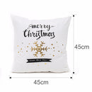 FENGRISE 45x45cm Cotton Linen Merry Christmas Cover Cushion