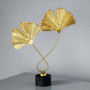 Golden Ginkgo Leaves Miniature Figurine