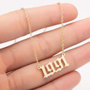 Women Personalized Necklace Special Date Year Number
