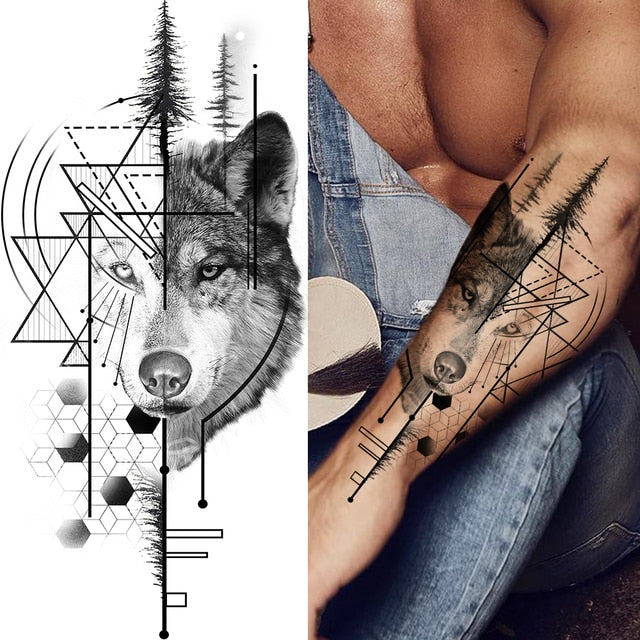 Black Forest Arm Tattoo Sticker