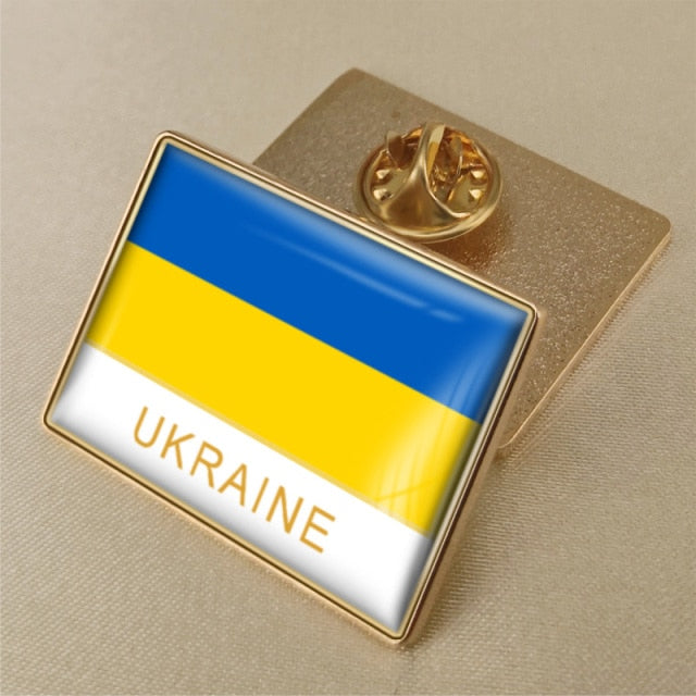 Ukrainian Flag Brooch