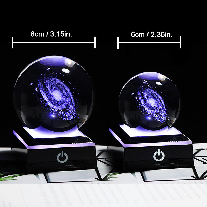 Galaxy Miniature 3D Crystal Ball