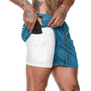 2-in-1 Gym Fitness Quick-drying Running Shorts
