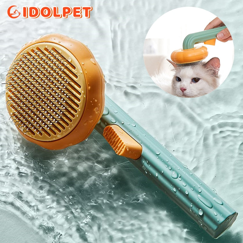 Pumpkin Self Cleaning Slicker Comb for Pets