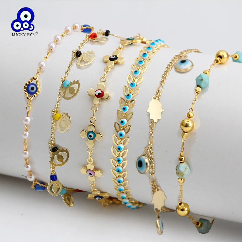 Enamel & Stones Charm Bracelet