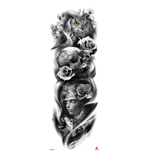 Black Forest Arm Tattoo Sticker