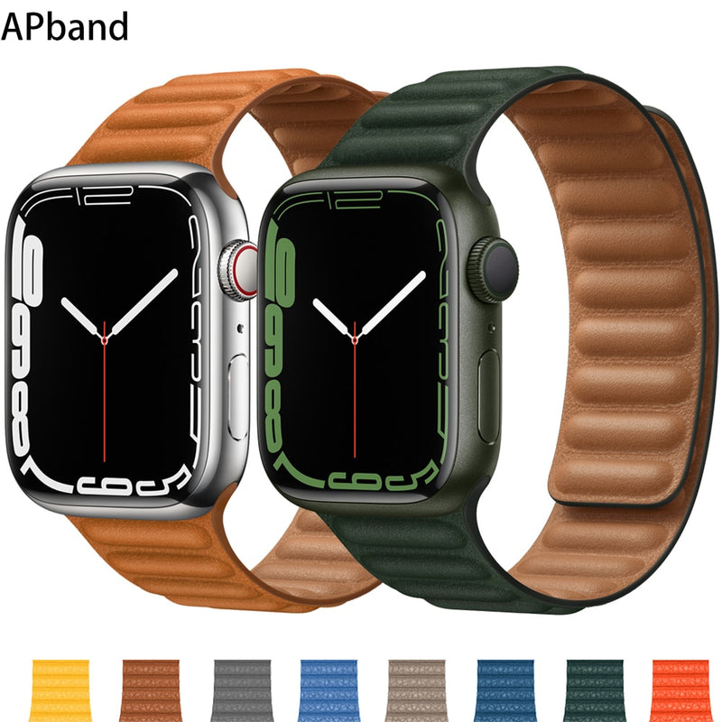Leather Link For Apple Watch Band