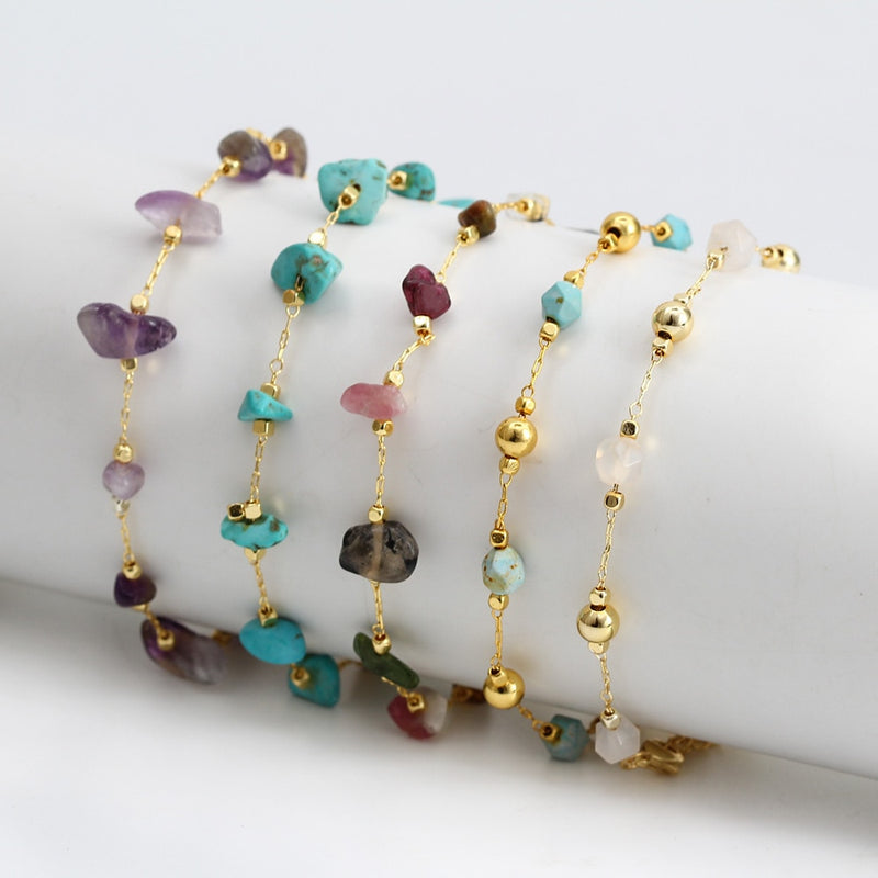 Enamel & Stones Charm Bracelet