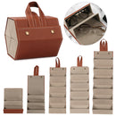 Portable Eyeglasses PU Leather Case Organizer