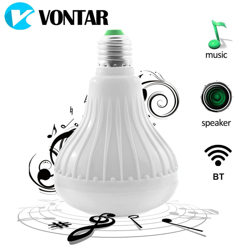 Wireless Bluetooth Speaker+12W RGB Bulb LED Lamp with Remote Control