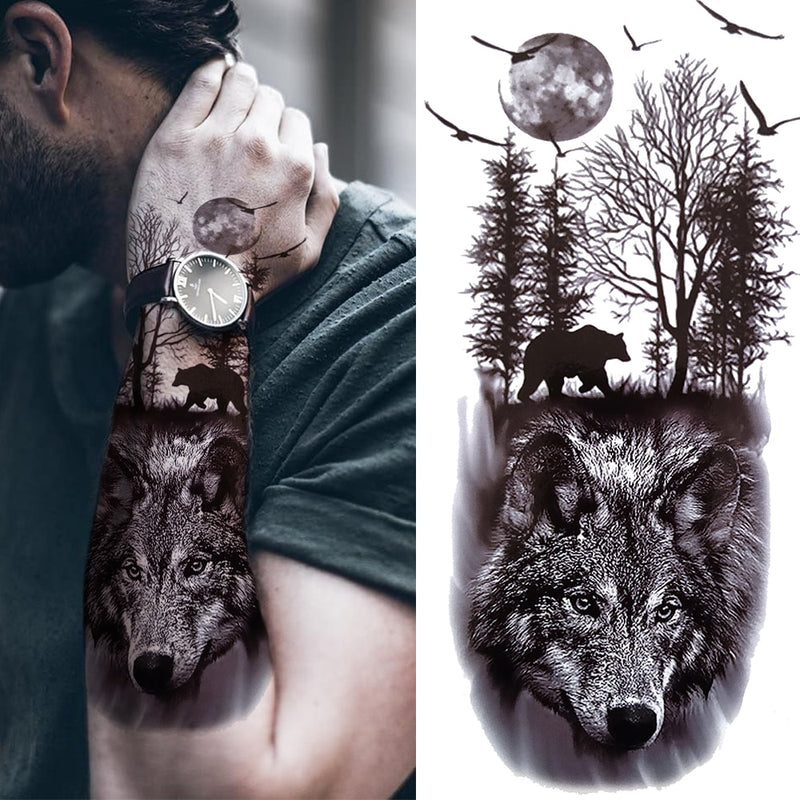 Black Forest Arm Tattoo Sticker