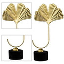 Golden Ginkgo Leaves Miniature Figurine
