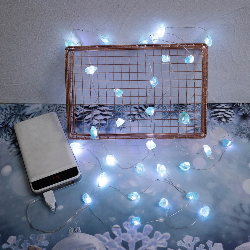 Green Crystal Stone String Lights