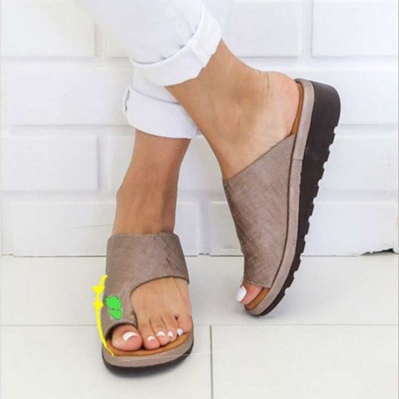 Women Flat Sole Toe Bone Corrector Sandals