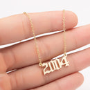Women Personalized Necklace Special Date Year Number
