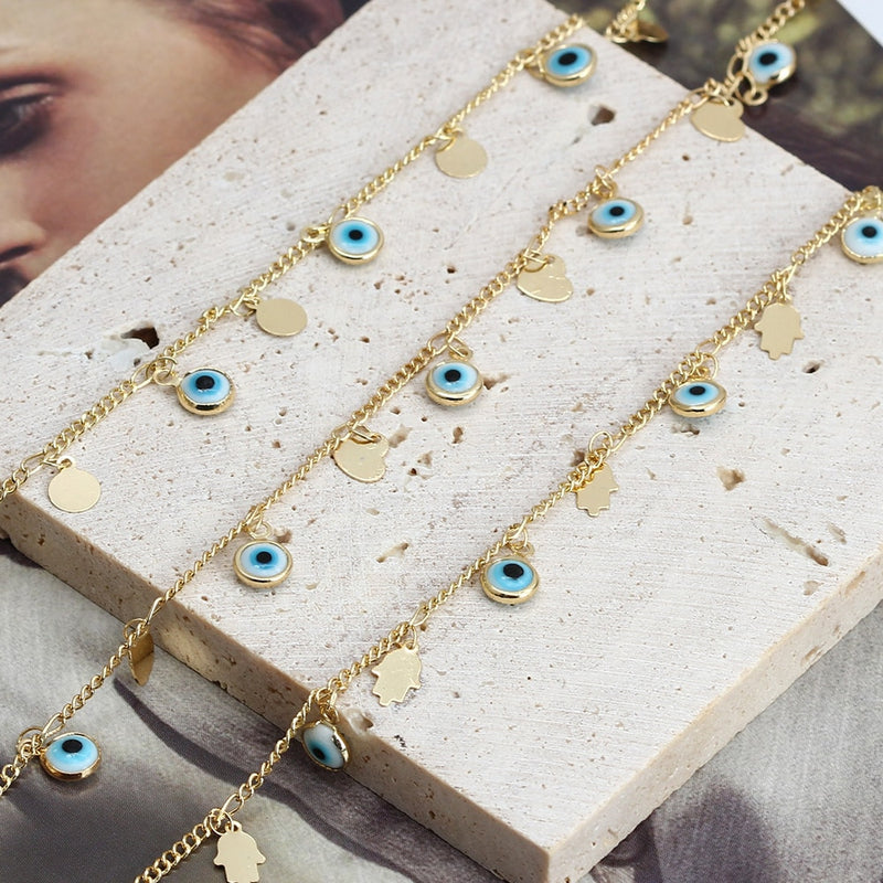 Enamel & Stones Charm Bracelet