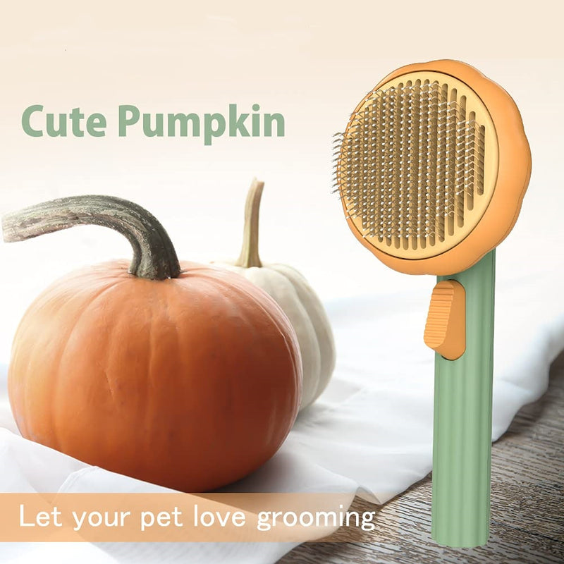 Pumpkin Self Cleaning Slicker Comb for Pets