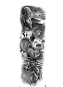 Black Forest Arm Tattoo Sticker