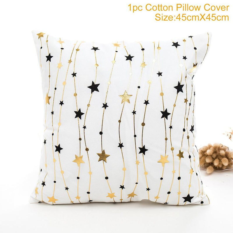 FENGRISE 45x45cm Cotton Linen Merry Christmas Cover Cushion