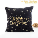 FENGRISE 45x45cm Cotton Linen Merry Christmas Cover Cushion