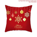 FENGRISE 45x45cm Cotton Linen Merry Christmas Cover Cushion