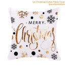 FENGRISE 45x45cm Cotton Linen Merry Christmas Cover Cushion