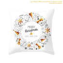 FENGRISE 45x45cm Cotton Linen Merry Christmas Cover Cushion