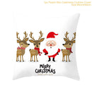 FENGRISE 45x45cm Cotton Linen Merry Christmas Cover Cushion