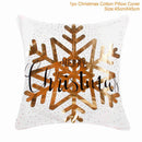 FENGRISE 45x45cm Cotton Linen Merry Christmas Cover Cushion
