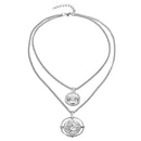 Vintage Carved Coin Necklace