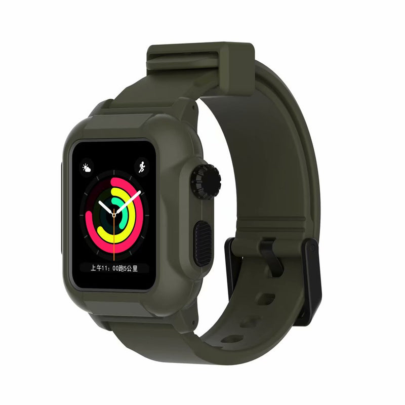 IP68 Waterproof Apple Watch Silicone Case & Strap
