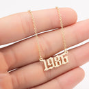 Women Personalized Necklace Special Date Year Number
