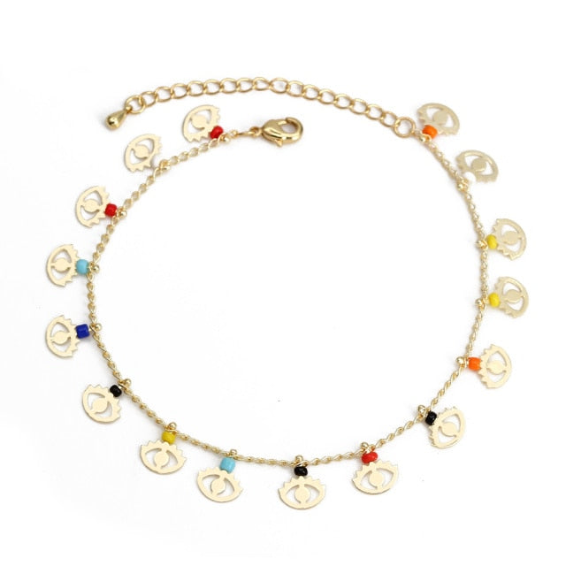 Enamel & Stones Charm Bracelet
