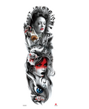 Black Forest Arm Tattoo Sticker