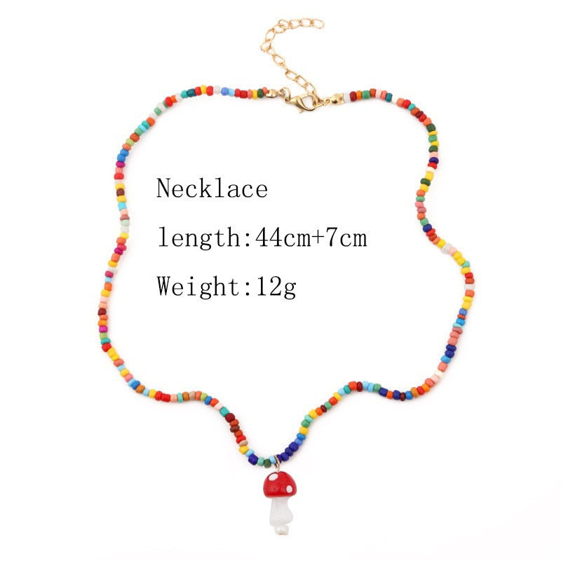 Bohemian Women's Multicolor Beads Handmade Necklaces