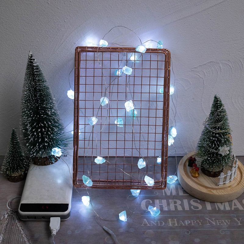 Green Crystal Stone String Lights