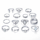 15 Piece Halo Pave Ring Collection